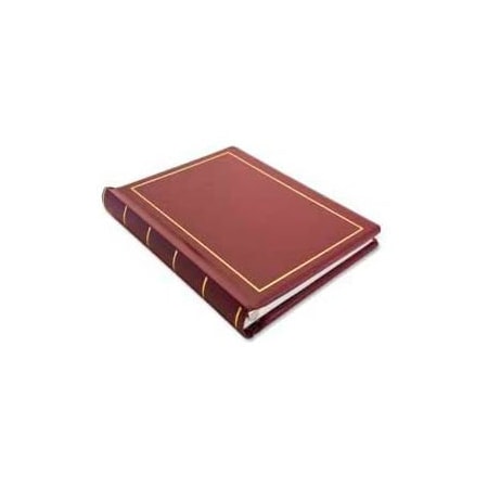 Wilson Jones Wilson Jones Minute Book, 8-1/2" x 11", Red Leather Cover, 250 Pages/Book 39611